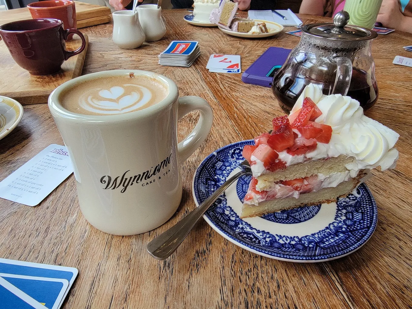 Cake and coffee from Wynnsome